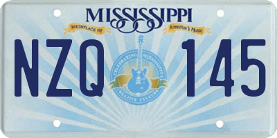 MS license plate NZQ145