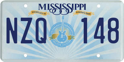 MS license plate NZQ148