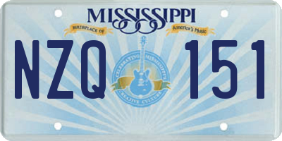 MS license plate NZQ151