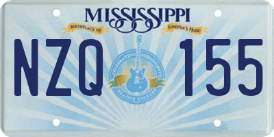MS license plate NZQ155