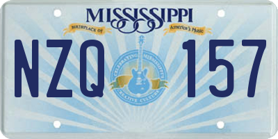 MS license plate NZQ157