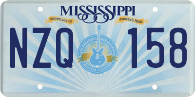 MS license plate NZQ158