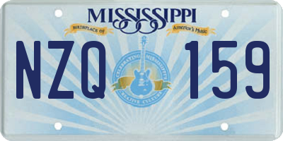MS license plate NZQ159