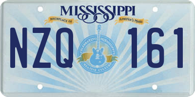 MS license plate NZQ161