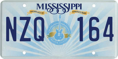 MS license plate NZQ164