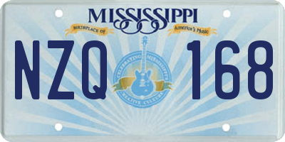 MS license plate NZQ168
