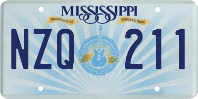 MS license plate NZQ211