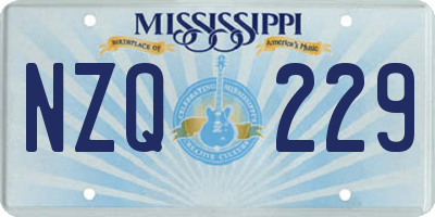 MS license plate NZQ229