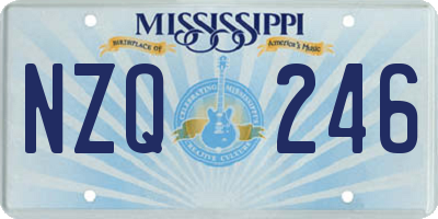 MS license plate NZQ246