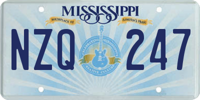 MS license plate NZQ247