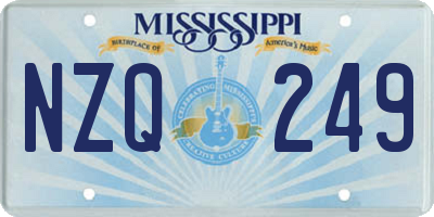 MS license plate NZQ249