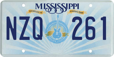 MS license plate NZQ261