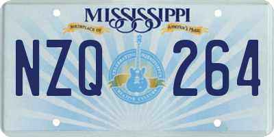 MS license plate NZQ264