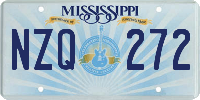 MS license plate NZQ272