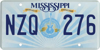MS license plate NZQ276