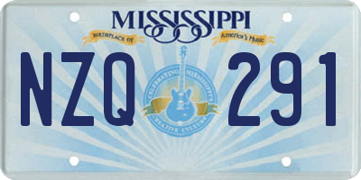 MS license plate NZQ291