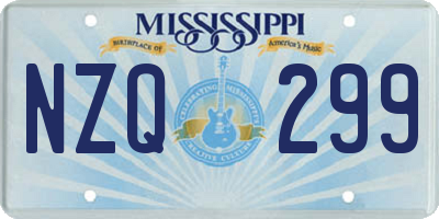 MS license plate NZQ299