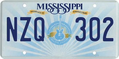 MS license plate NZQ302
