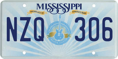 MS license plate NZQ306