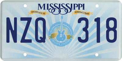 MS license plate NZQ318