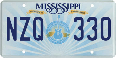 MS license plate NZQ330