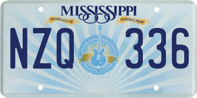 MS license plate NZQ336