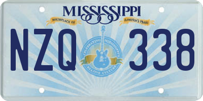 MS license plate NZQ338