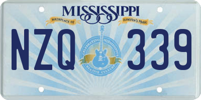MS license plate NZQ339