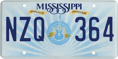MS license plate NZQ364