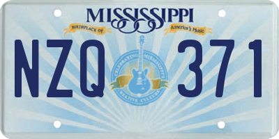 MS license plate NZQ371