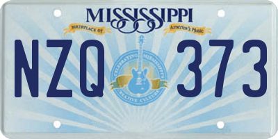 MS license plate NZQ373