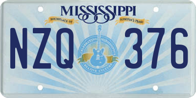 MS license plate NZQ376