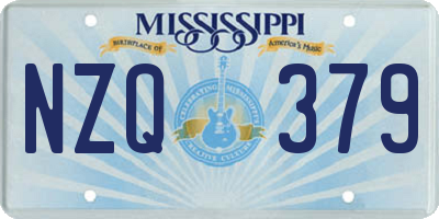 MS license plate NZQ379