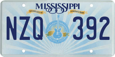 MS license plate NZQ392