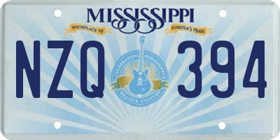 MS license plate NZQ394