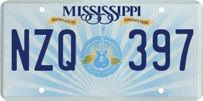 MS license plate NZQ397