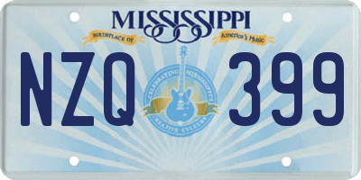 MS license plate NZQ399