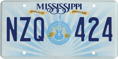 MS license plate NZQ424