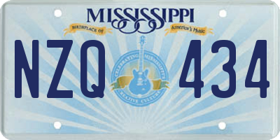 MS license plate NZQ434