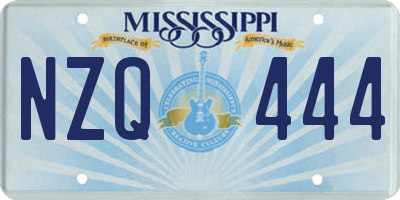 MS license plate NZQ444