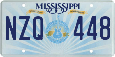 MS license plate NZQ448