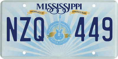 MS license plate NZQ449