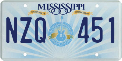 MS license plate NZQ451