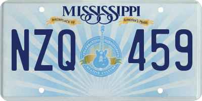 MS license plate NZQ459