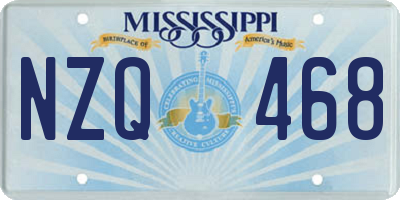 MS license plate NZQ468