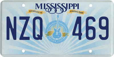 MS license plate NZQ469