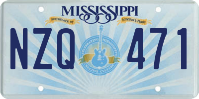 MS license plate NZQ471