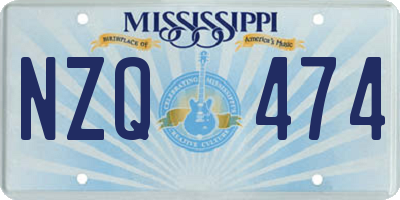 MS license plate NZQ474