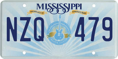MS license plate NZQ479