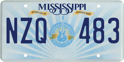 MS license plate NZQ483